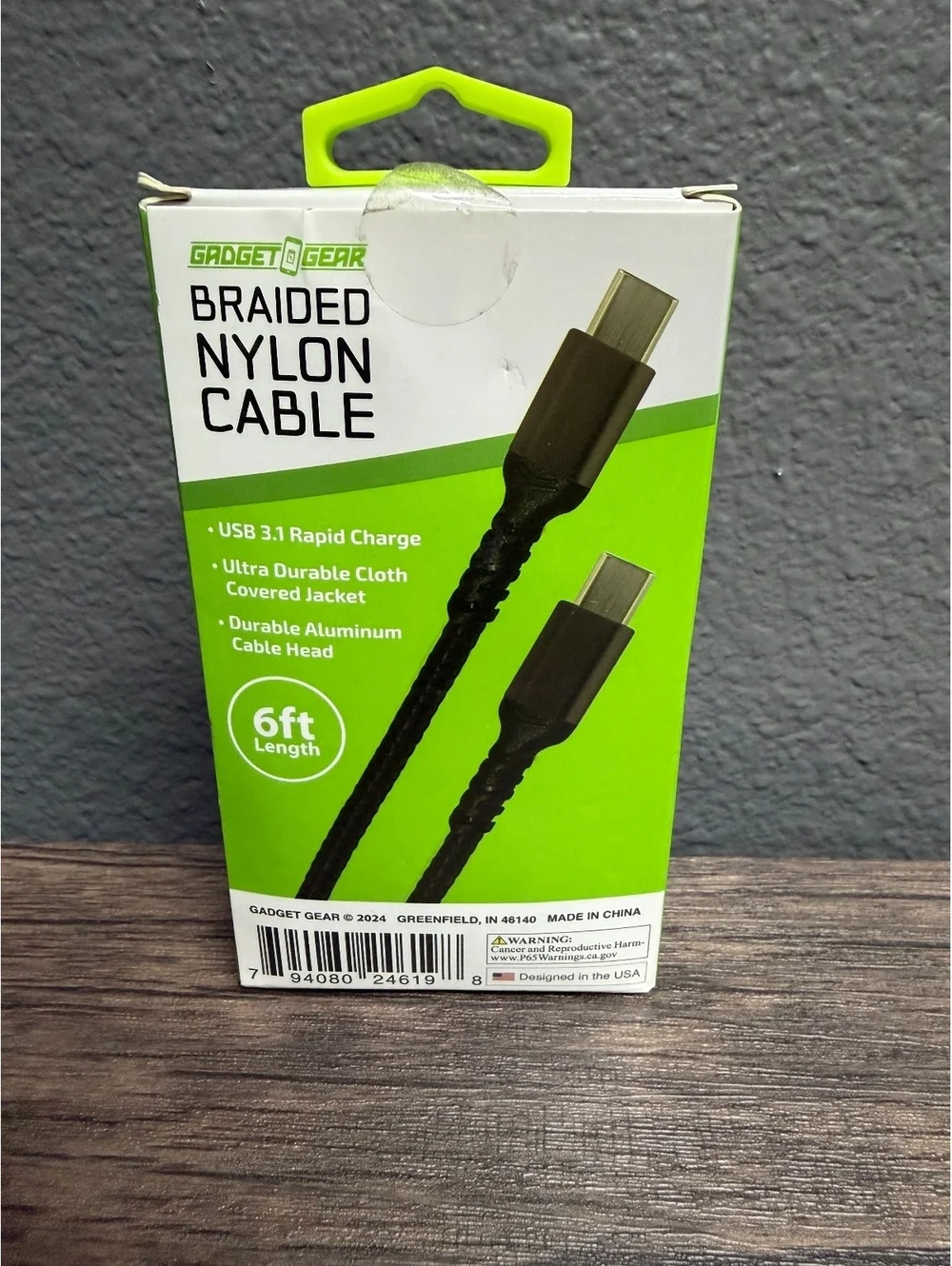 6ft USB-C to USB-C Cable Nylon Braided Fast Charging Cord New [COPY]